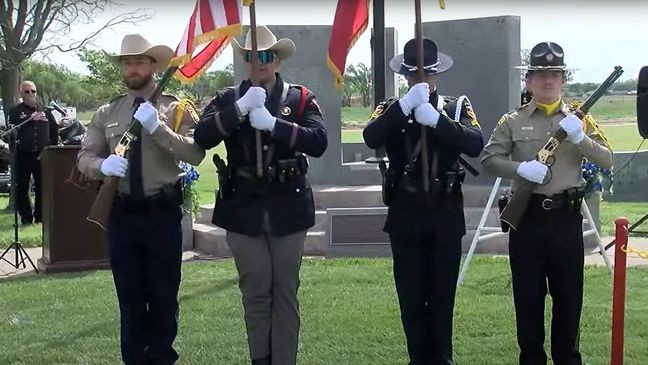 {p}Peace Officer Wreath Laying Memorial at Llano Cemetery on May 15, 2025 (Steve Douglass/KVII){/p}