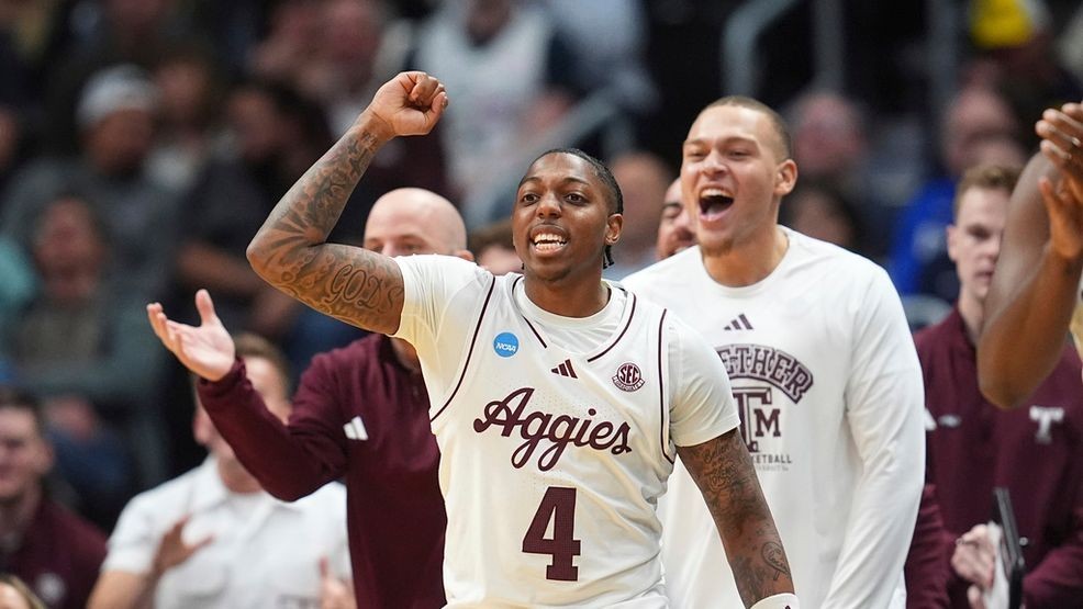 Image for story: Texas A&M avoids an Ivy League upset by beating Yale 80-71 in NCAA Tournament
