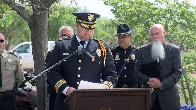 {p}Peace Officer Wreath Laying Memorial at Llano Cemetery on May 15, 2025 (Steve Douglass/KVII){/p}